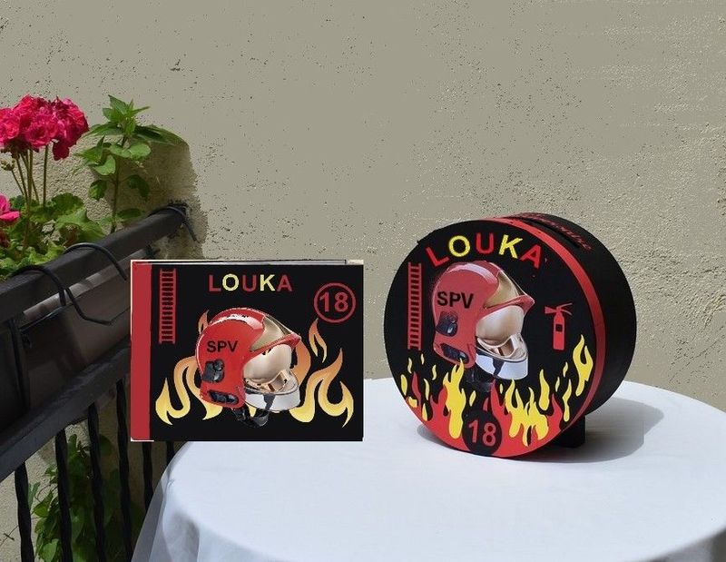 Pack urne + livre d'or Pompier