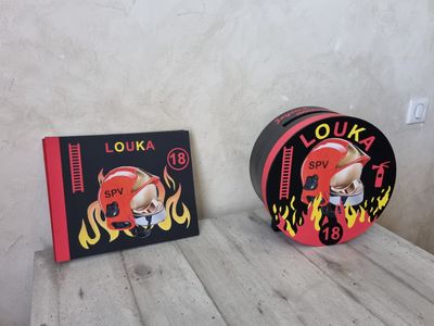 Pack urne + livre d'or Pompier