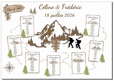 Plan de table Mont Blanc Plan de table Mont Blanc