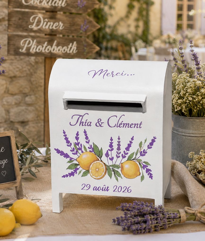 Urne mariage thème Provence Urne mariage thème Provence
