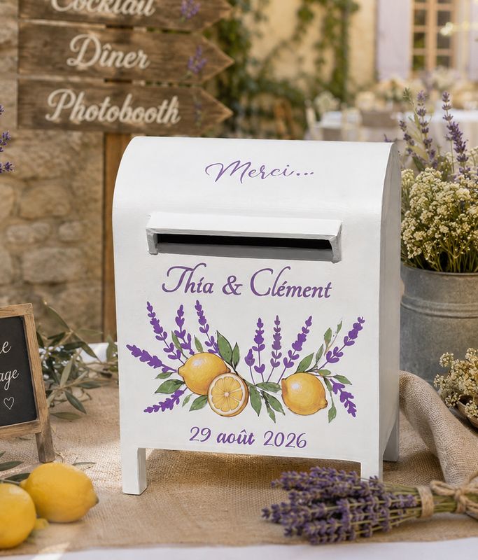 Urne mariage thème Provence