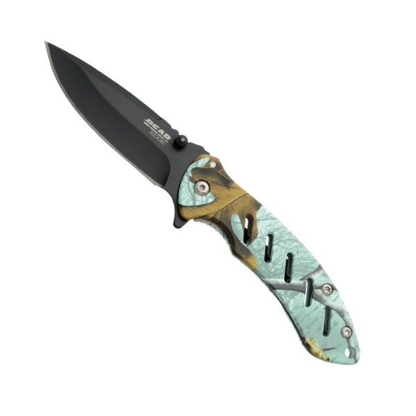 BEAR EDGE BRISK 1.0 4 1/16&quot; REAL TREE EDGE TEAL CAMO FRAME LOCK FOLDER