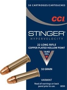 CCI 22LR STINGER 32GR CPHP 1640FPS (50pcs)