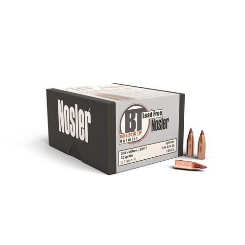 Nosler 204 32gr Ballistic Tip Lead Free 100pk