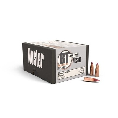 Nosler 204 32gr Ballistic Tip Lead Free 100pk
