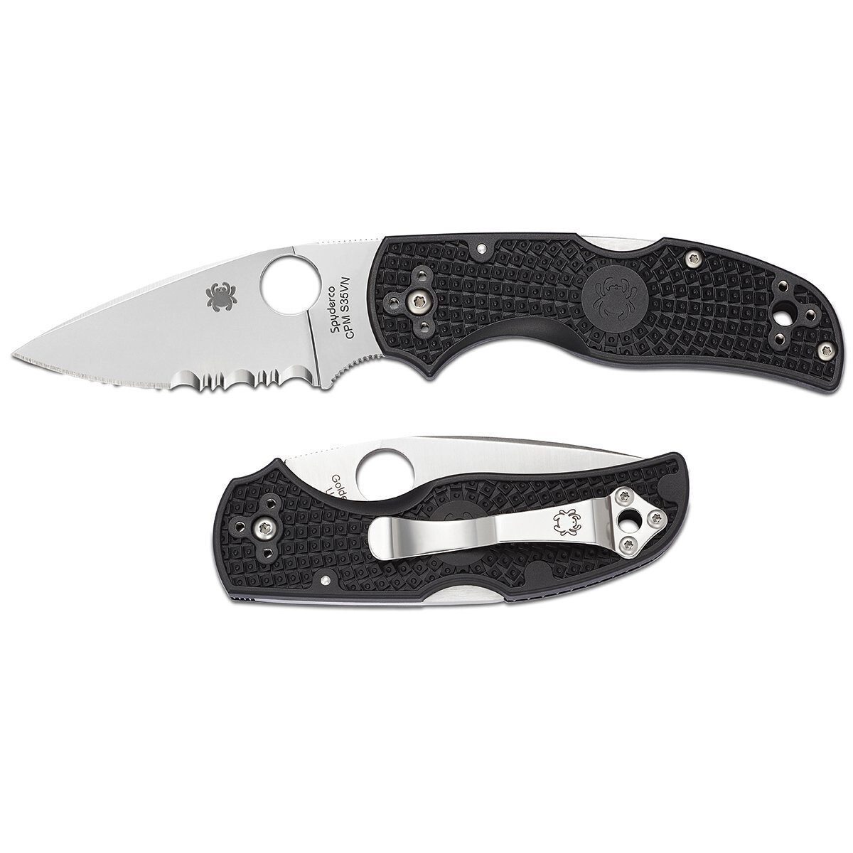 Spyderco Native 5 Lightweight Black- Combo Blade