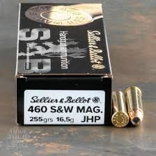 Sellier &amp; Bellot 460 S&amp;W 255GR JHP20pk