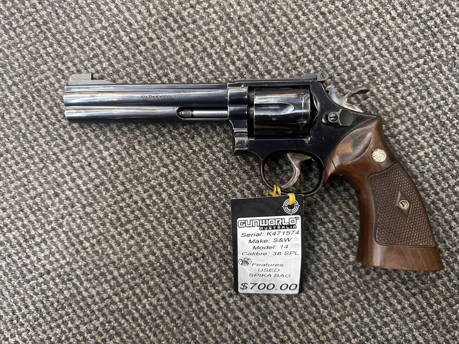 Consignment Smith &amp; Wesson Model 14 .38SPL With Spika Bag  / SN: K471574
