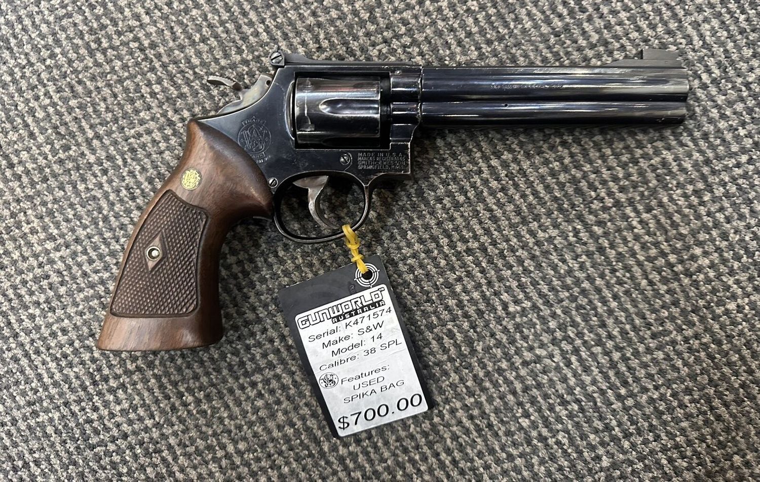 Consignment Smith &amp; Wesson Model 14 .38SPL With Spika Bag  / SN: K471574