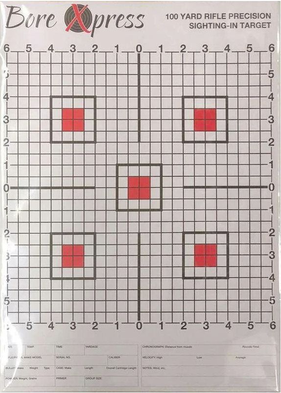 Bore Xpress Target, Style: 100 Yard Sighting In Target