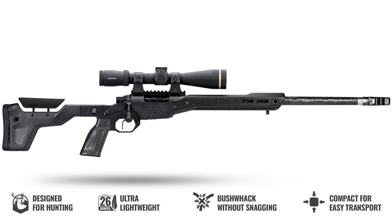 MDT HNT26 CHASSIS SYSTEM -BLK HUNTING CHASSIS HOWA 1500 - SA RH FOLDING ARCA