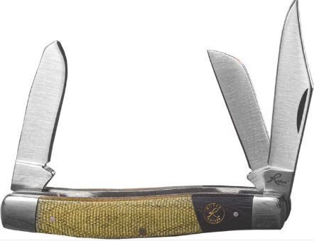 Rattler Stockman Green 3 Blade Pocket Knife