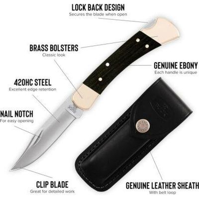 Buck Knives 110 Folding Hunter Knife 3-3/4" Clip Blade