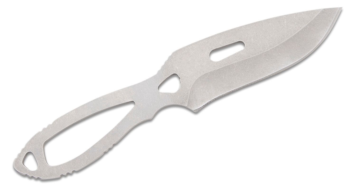 Buck  PakLite Skinner Fixed Blade Knife 3.75&quot; Stonewashed Skinner Blade Skeletonized One-Piece Construction Nylon Sheath