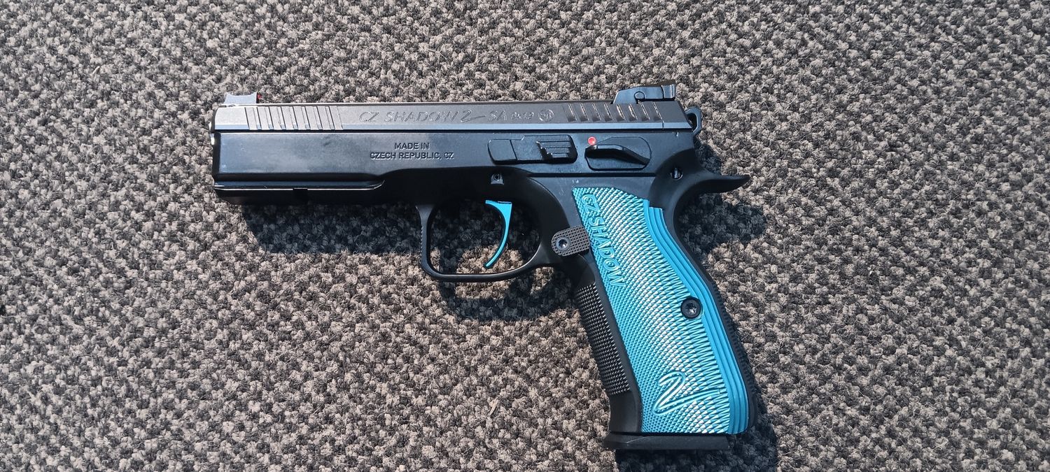 CONSIGNMENT CZ SHADOW 2 Blue Single Action, Cased w/ 2 mags, As New