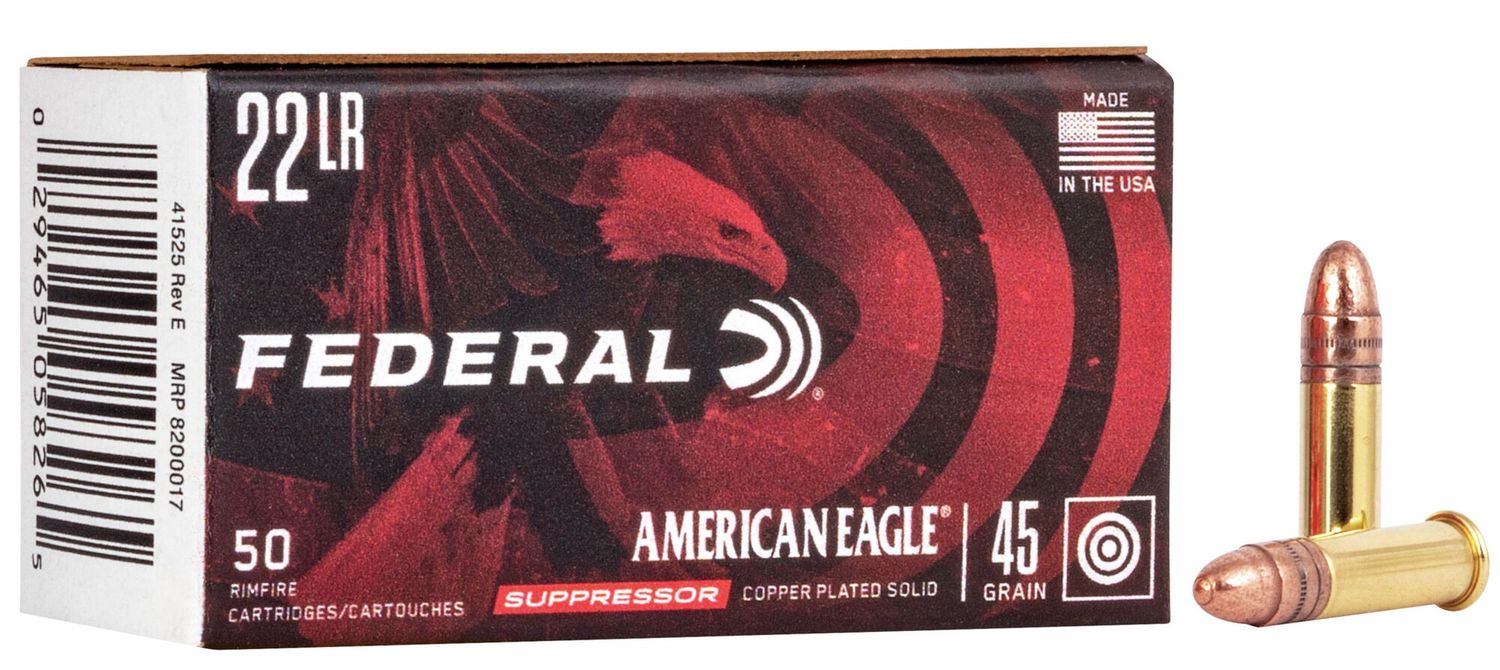 Federal 22LR 45GR Supressor American Eagle 50Pk