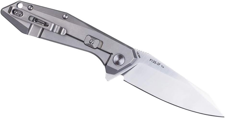 Ruike Beta Plus P135SF Sandvik 14C28N Plain Wharnecliff Blade Stainless Handle
