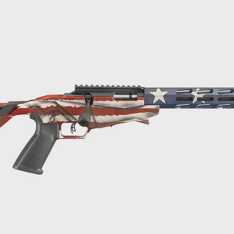 Ruger PRECISION RIMFIRE RIFLE 22LR 18 inch 10 SUSA FLAG