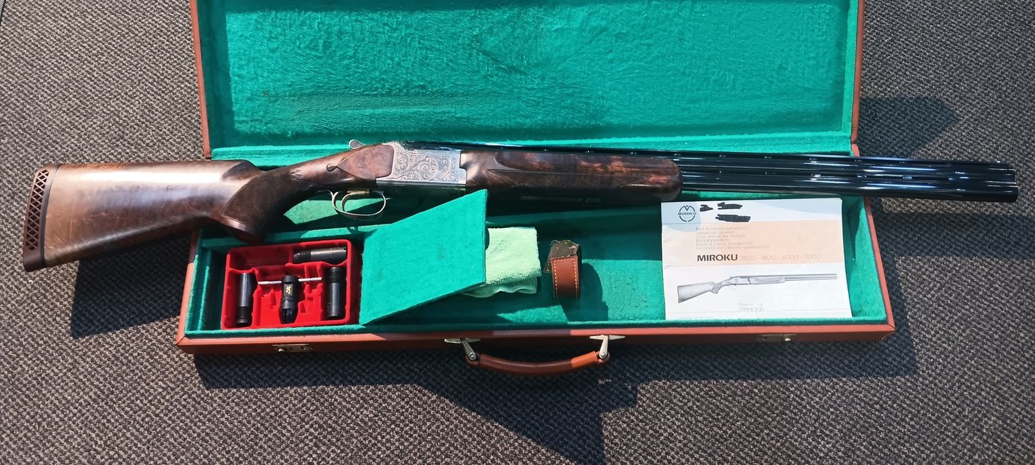 CONSIGNMENT MIROKU MOD.10 GRADE 5 SPORTER 12GA 28inch CASED with 5 CHOKES USED SN: 68883NX