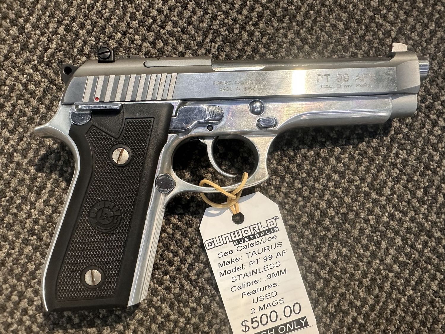 Consignment Taurus PT 99AF Stainless Steel 9mm / SN:TWH95415