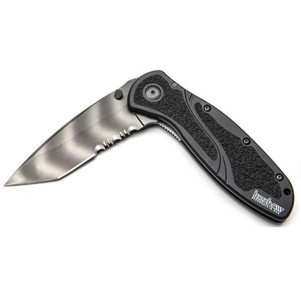 Kershaw Blur Tanto Tiger Stripe Serrated Edge