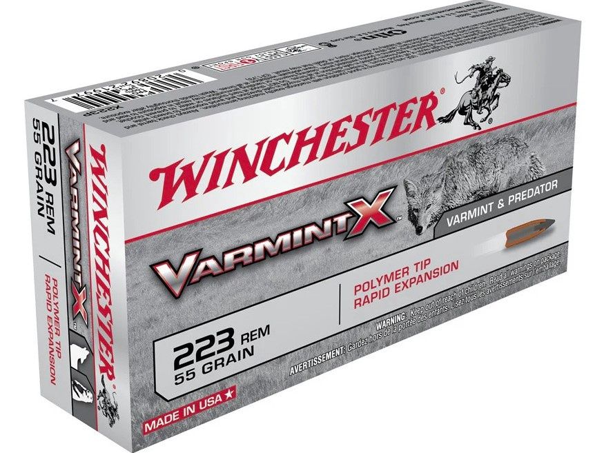 Winchester Varmint X .223Rem 55 Grain Polymer Tip Rapid Expansion 20Pk