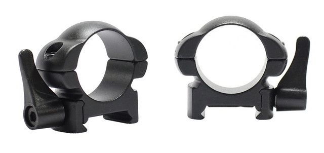 Pecar Optics 1 Inch Scope Rings Weaver Style Quick Detach, Variation: Low
