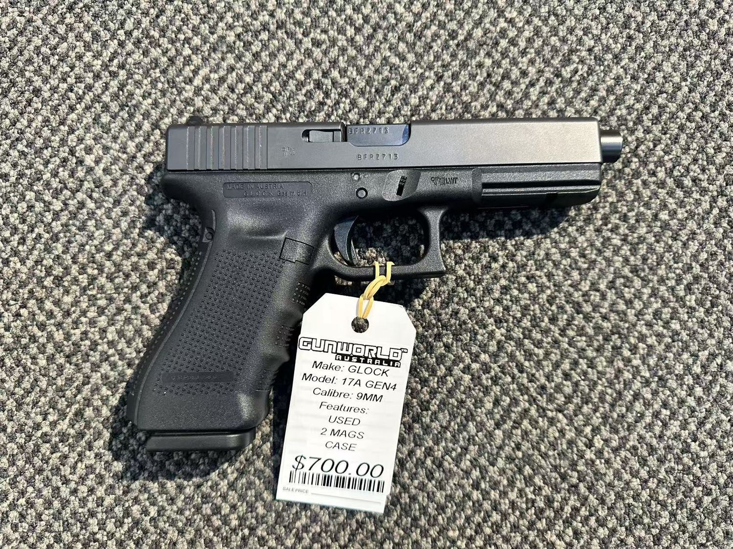 Used Glock 17A Gen4 9MM / SN: BFRZ713