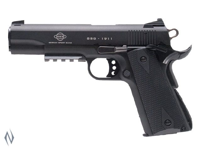 GSG 1911 AD OPS WITH RAIL 22LR 127MM 10 SHOT cased w/ 1x mag