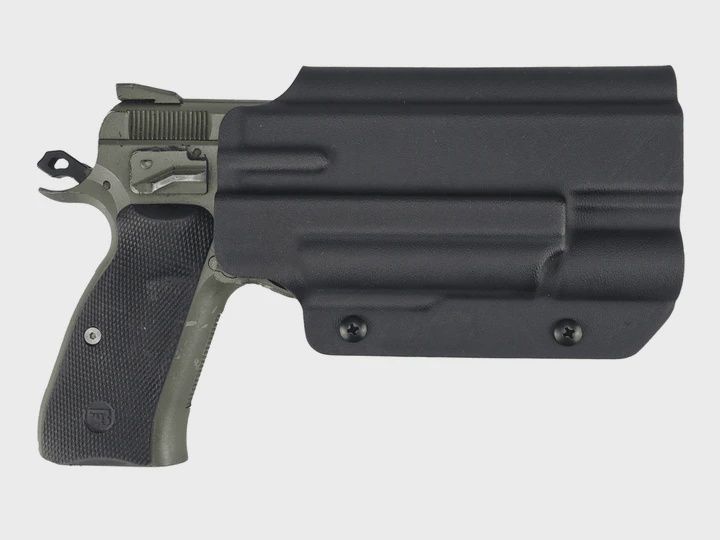 Pro Series Light-Bearing Kydex Black Holster with DCL Belt Loop to suit Olight Baldr, Model: CZ SP01