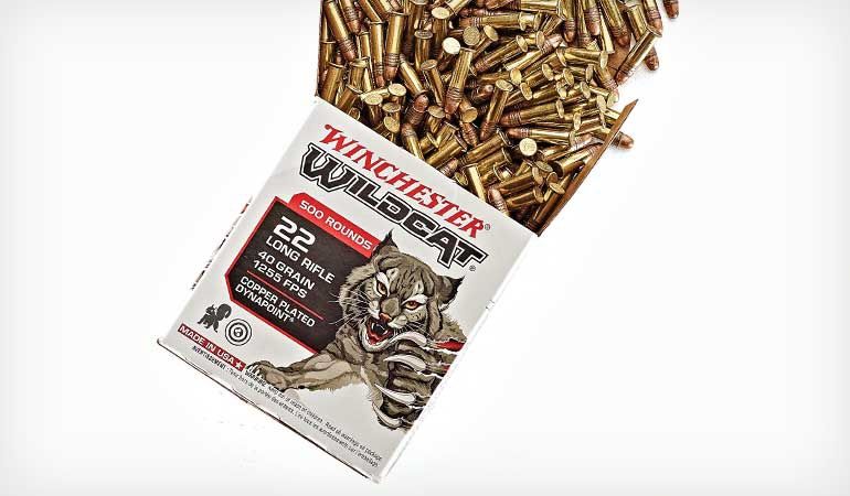 Winchester Wildcat .22LR 40GR 1255FPS Copper Plated 500 Rounds