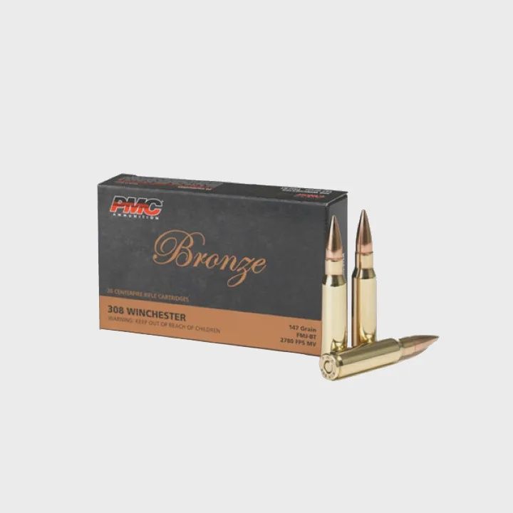 PMC Bronze Line, Calibre: 308 Win, Spec: 147gr FMJ-BT 20pk