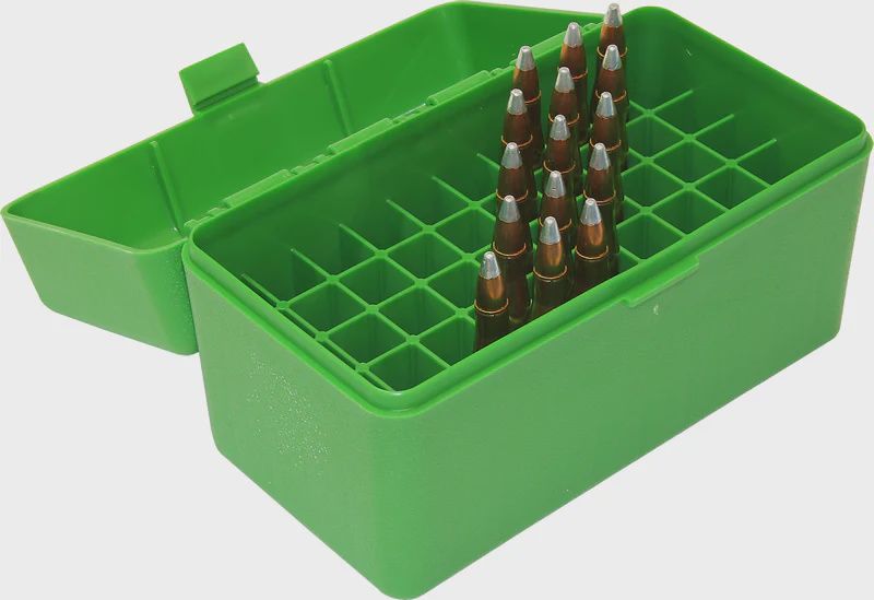MTM Rifle Ammo Box, Variation: 50 Round Flip-Top 223 204 Ruger 6x47 - Green