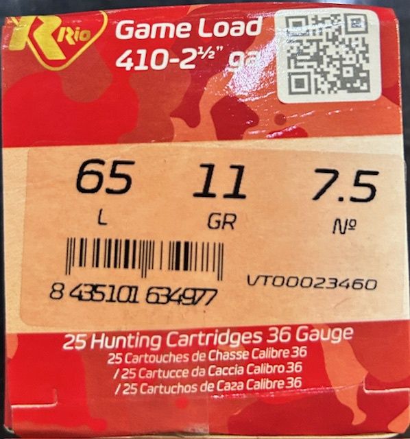 RIO STAR Game Load No 7.5 410G 2.5&quot; 25Pk