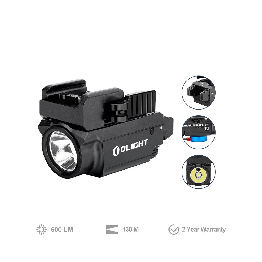 Olight Baldr RL Mini 600 lumens Tactical Flashlight/Red Laser Combo