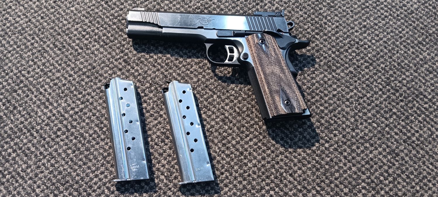 CONSIGNMENT KIMBER ECLIPSE TARGET 1911 9MM CASED w/ 2 MAGS USED SN: KF32029