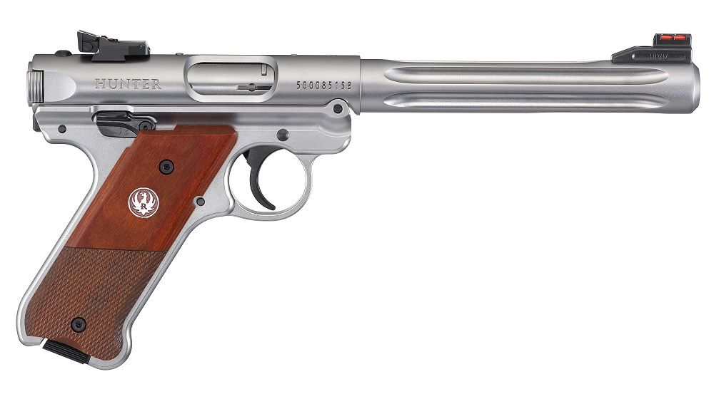 Ruger Mark IV Hunter RF Pistol 22lr 6.9&quot; Stainless, Grip: Checkered Laminate