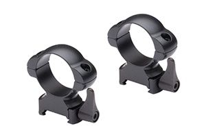 Nikko 30mm Weaver Steel Lok Rings Matte Black Quick Release, Height: LOW