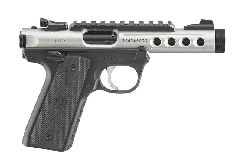 RUGER MARK IV 22/45 LITE 139MM B.L. INCLUDING VOLQUARTSEN COMPENSATOR, Colour: SILVER
