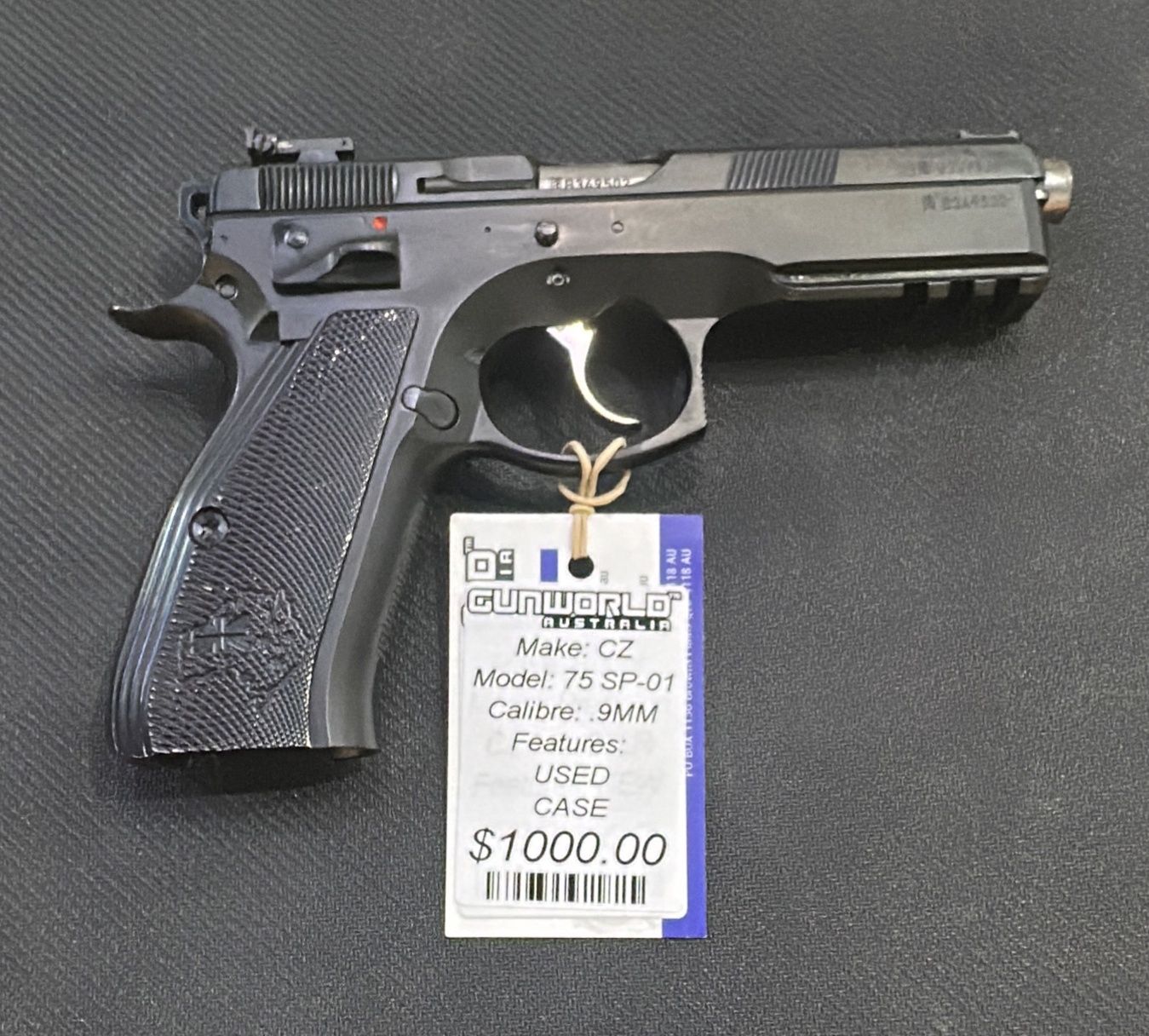 Used CZ 75 SP-01 9mm SN: B349502