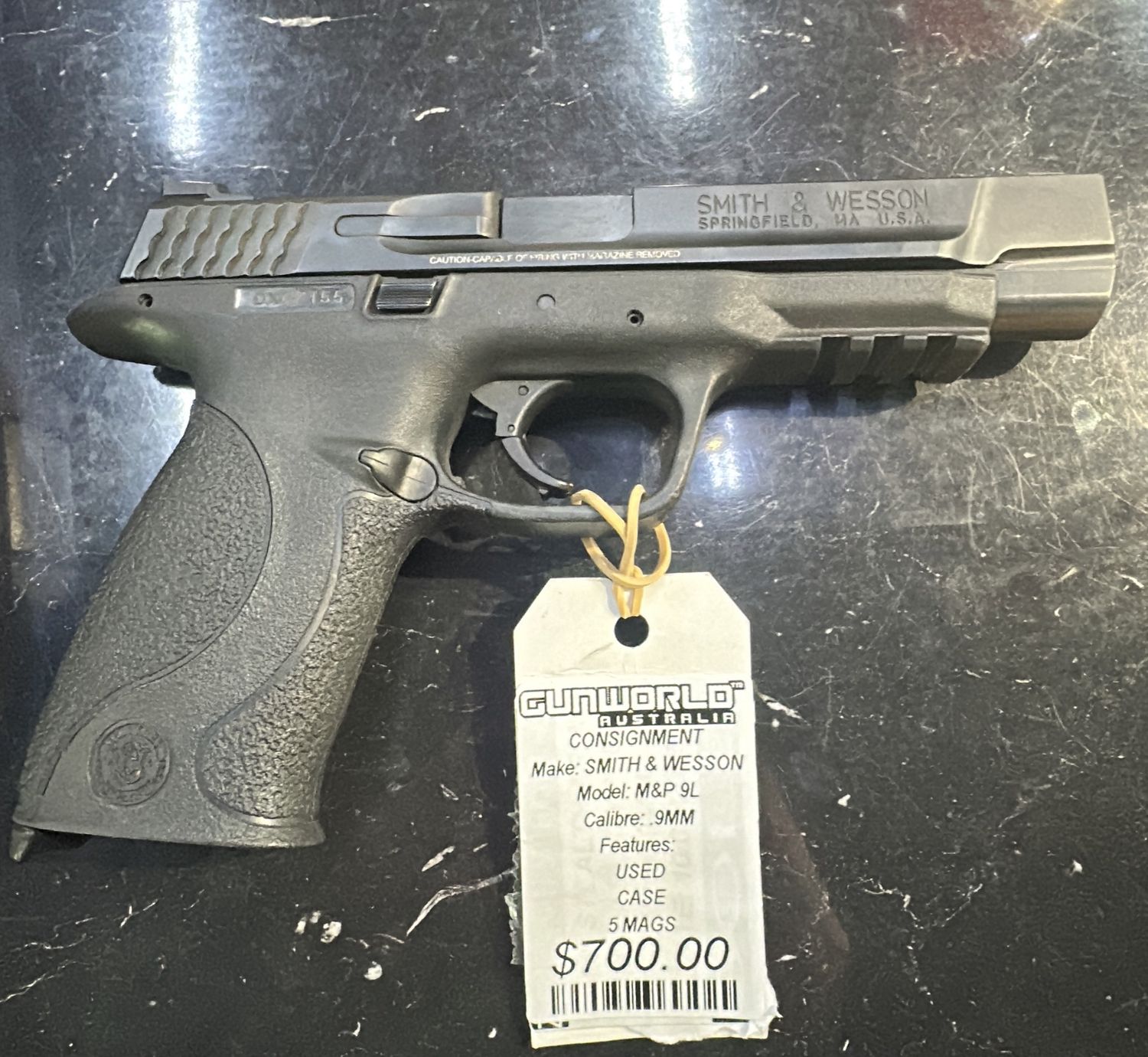 Consignment Used Smith &amp; Wesson M&amp;P 9L 9mm With 5 Mags - SN: DXW7155