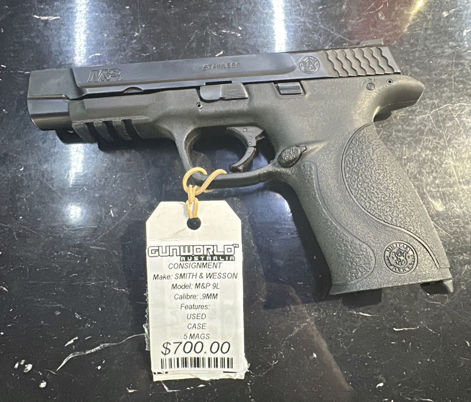 Consignment Used Smith &amp; Wesson M&amp;P 9L 9mm With 5 Mags - SN: DXW7155