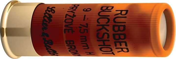 S&amp;B Sellier &amp; Bellot 12 gauge 25/8 12x67.5 Rubber Shots 7.5mm 9-shot Ammo 25 Rd
