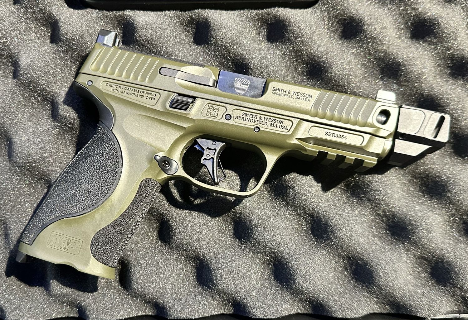 Consignment Used Smith &amp; Wesson M&amp;P 2.0 Metal Spec Series OD Green 9mm - SN: SBR3854