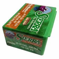 SIERRA 30-30  150gr FN Projectiles 100pk