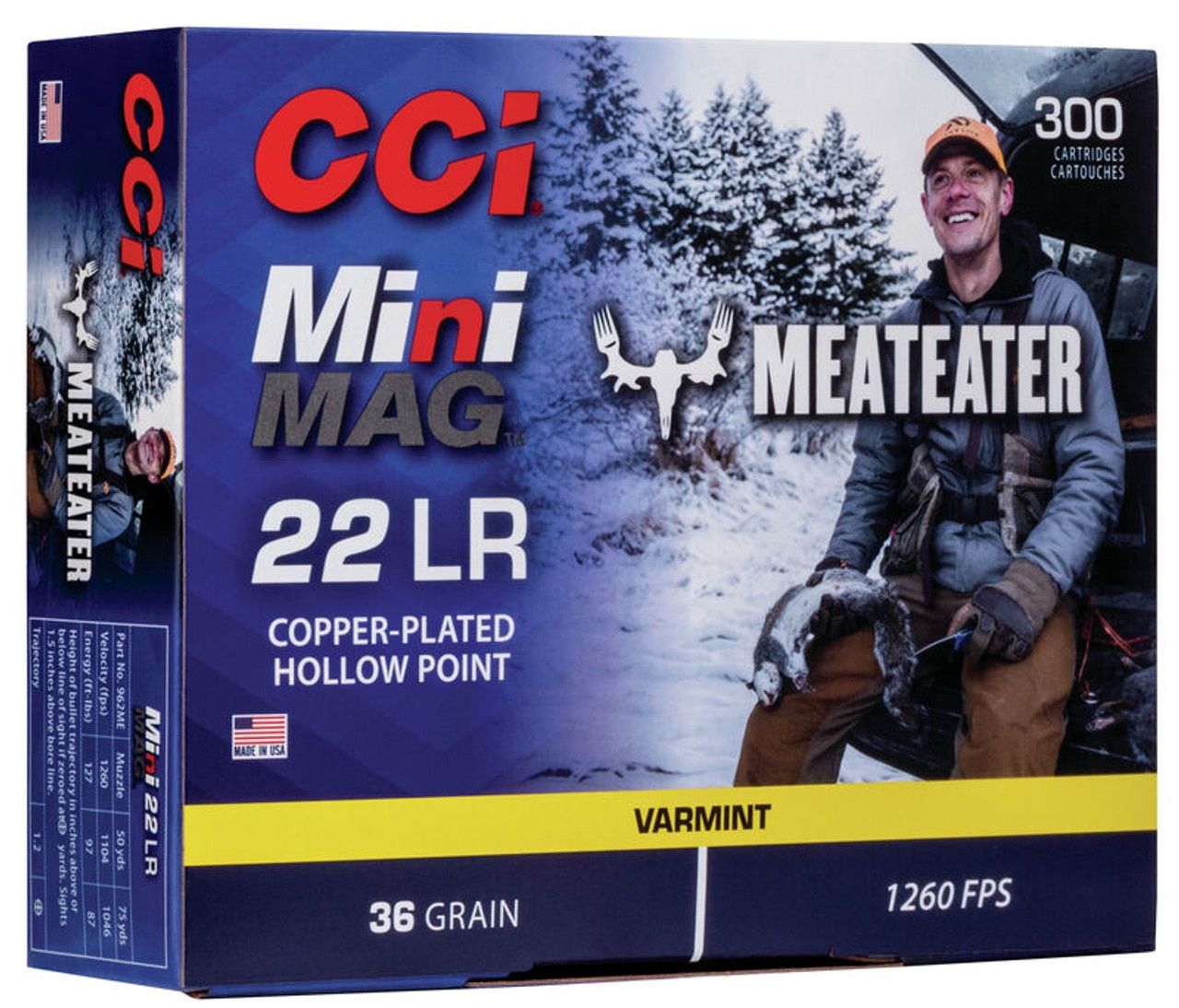 CCI .22LR MINI MAG 36GR HP MEATEATER EDITION  300 PACK