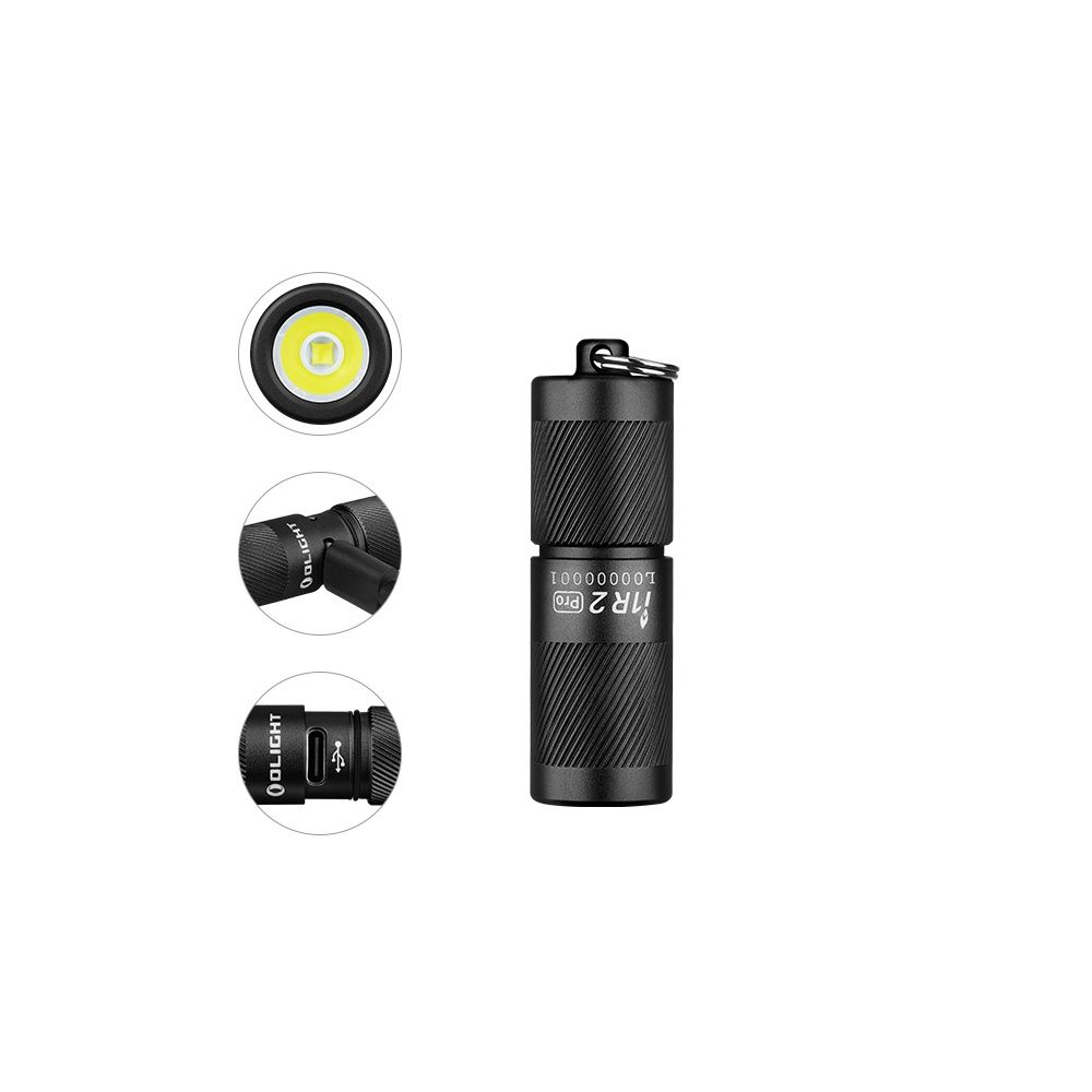 Olight i1R 2 Pro EOS Max 180 Lumens USB Charging Keyring Torch - Black