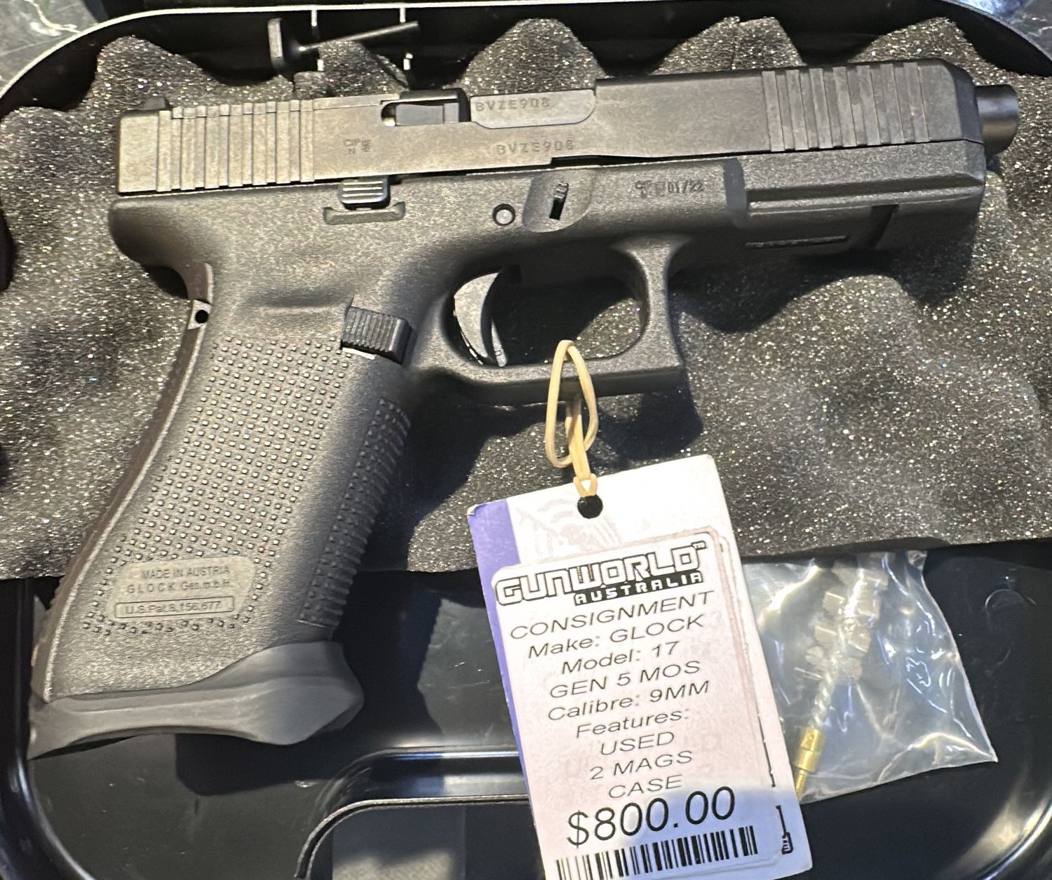 Consignment Used Glock 17 Gen5 MOS 9mm - SN:  BVZE908