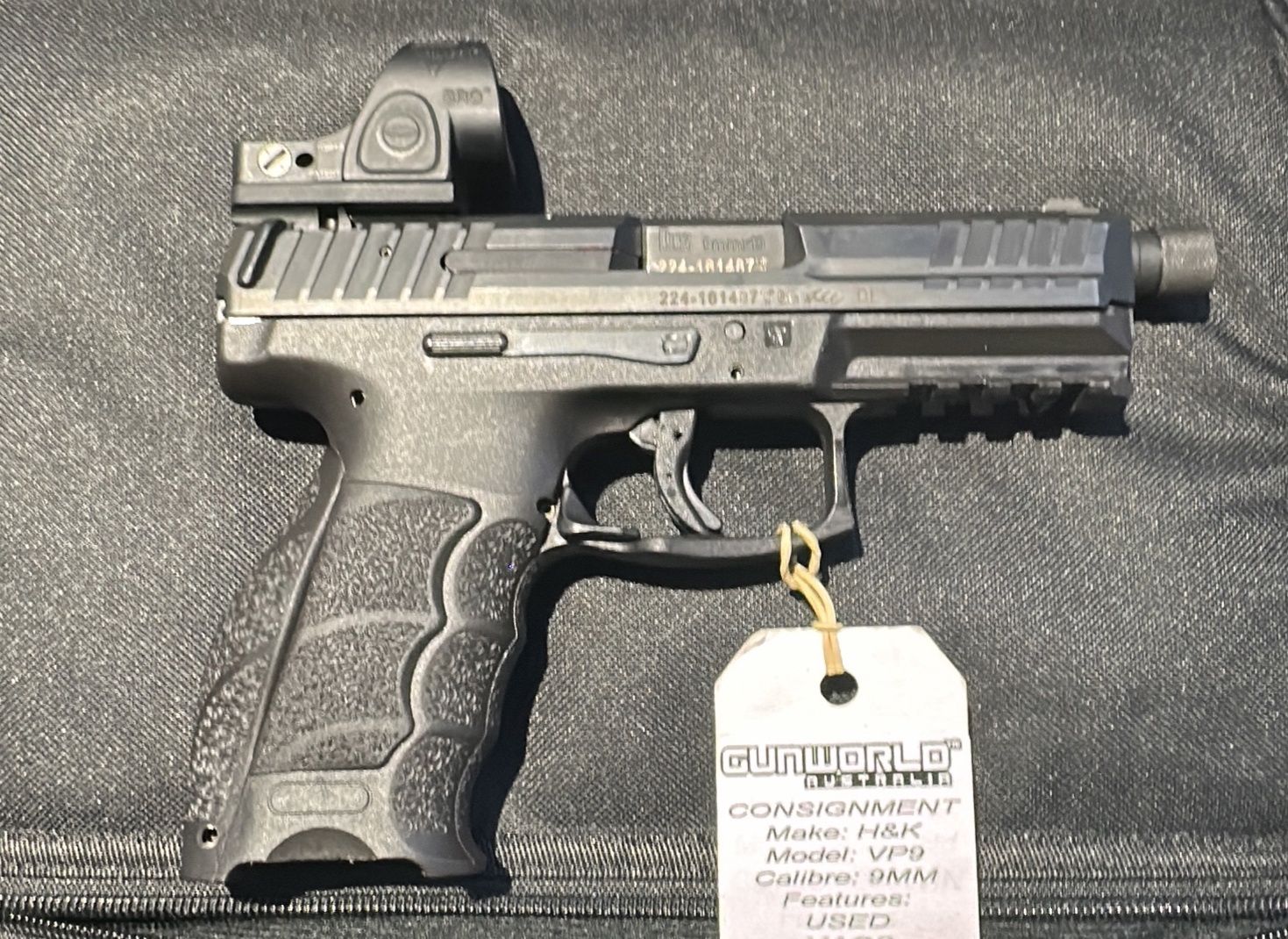 Consignment Used Heckler &amp; Koch VP9 Tactical 9MM With SRO Red Dot - SN: 224-161487