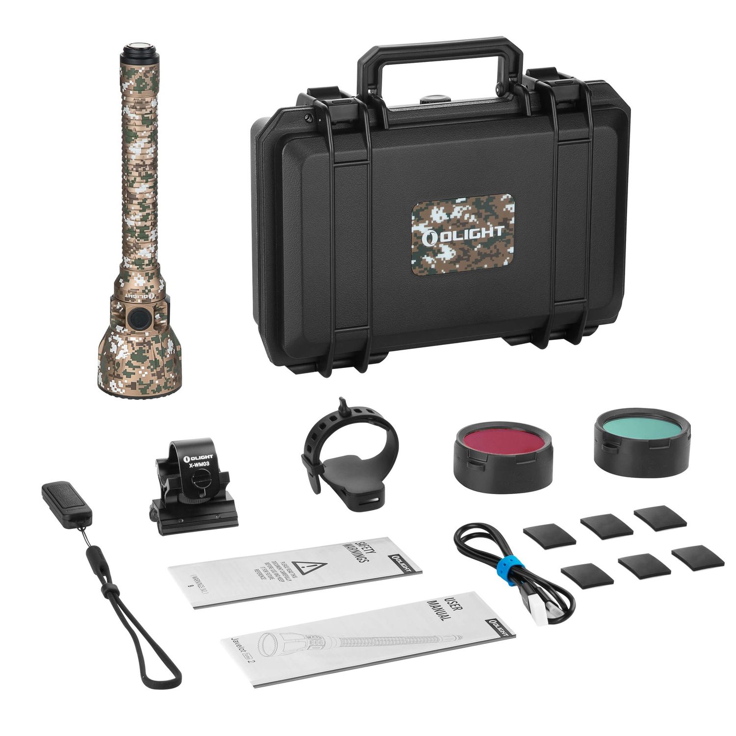 Olight Javelot Turbo 2 Powerful Hunting Torch Kit - Digital Camouflage |